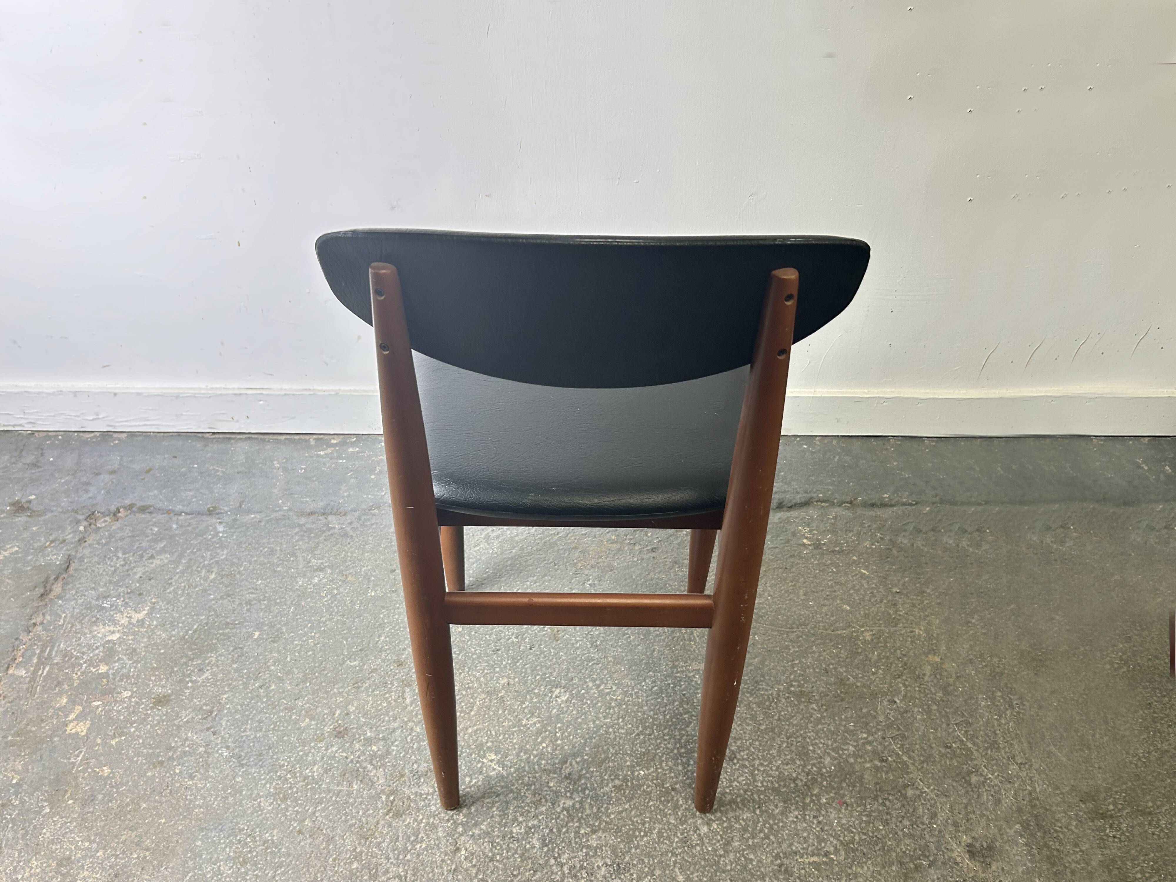 1960/70s Schreiber Mid-Century extending dining table 4 matching dining cha