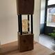 Lampe en bois chêne acier