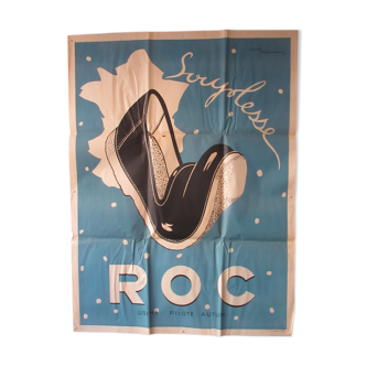Old roc poster signed andré dulaurens