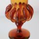 amber glass bubble vase