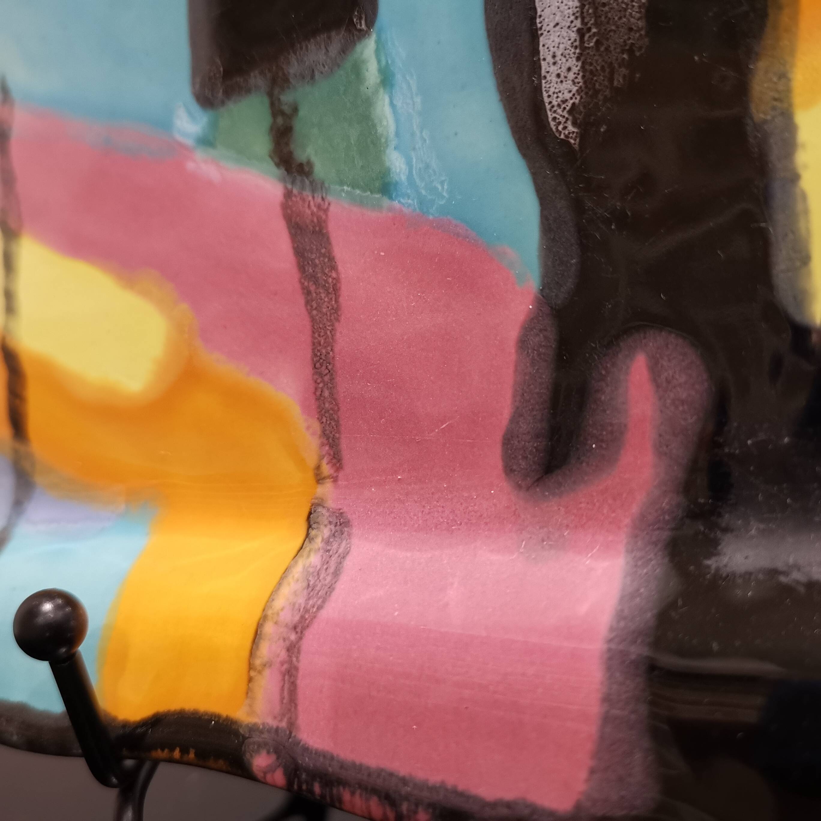 Rectangular art deco dish Longwy Pigalle 1960