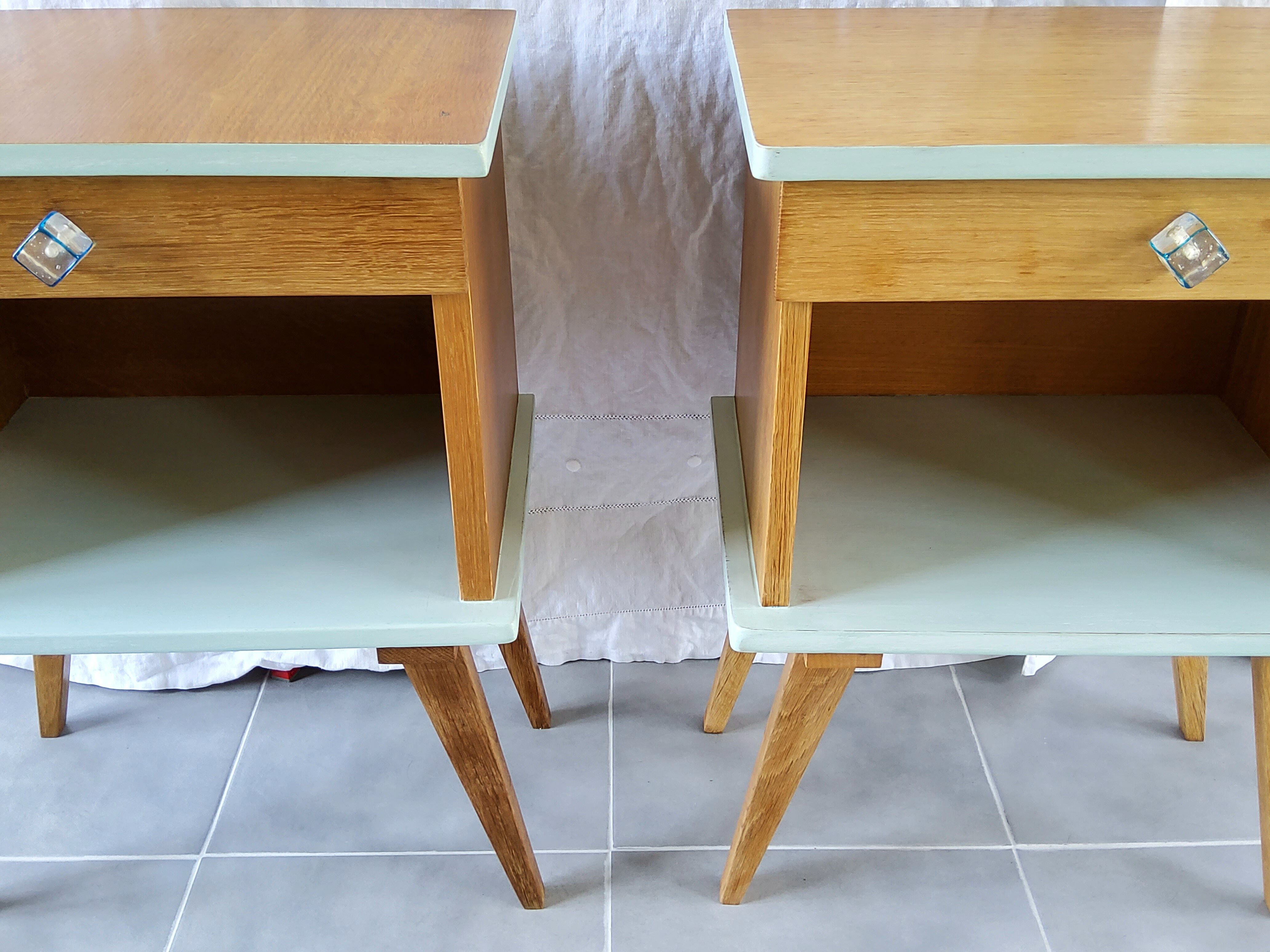 Pair of bedside tables 50s