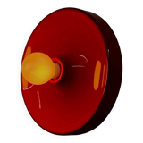 Red space age disc lamp by Enrico Tronconi