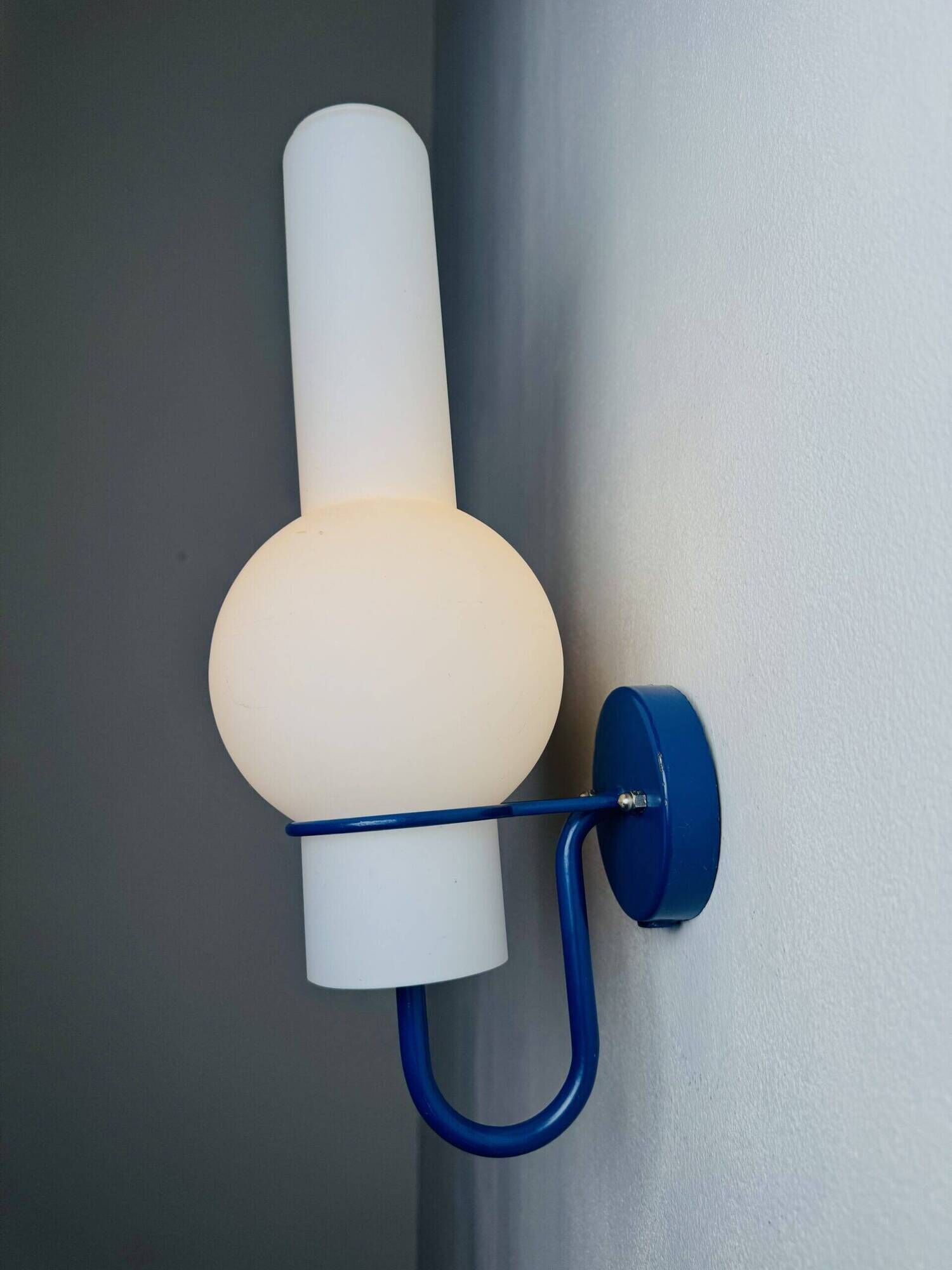 Model C1666 Quinquet Wall Lamps In Opal Glass By Raak Amsterdam, The Netherlands 1960S
