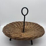 Metal and wicker basket