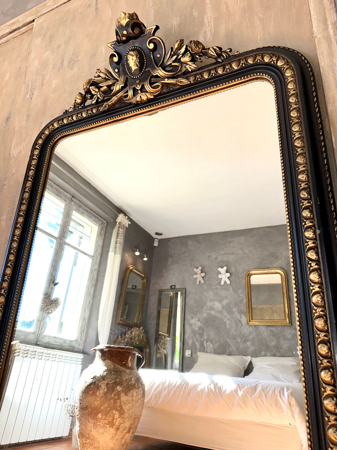 Old Louis-Philippe mirror with pediment