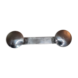 Coat rack in chrome metal art deco style, 2 hooks, 25 cm