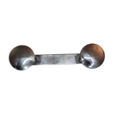 Coat rack in chrome metal art deco style, 2 hooks, 25 cm