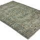 Vintage Turkish Rug Sage Green with Medallion 287 x 193 cm