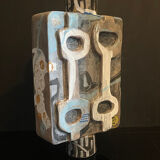 Brutalist ceramic sculpture by the artist Olisch.