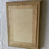 Vintage rectangular mirror in gilded wood h49 xl35