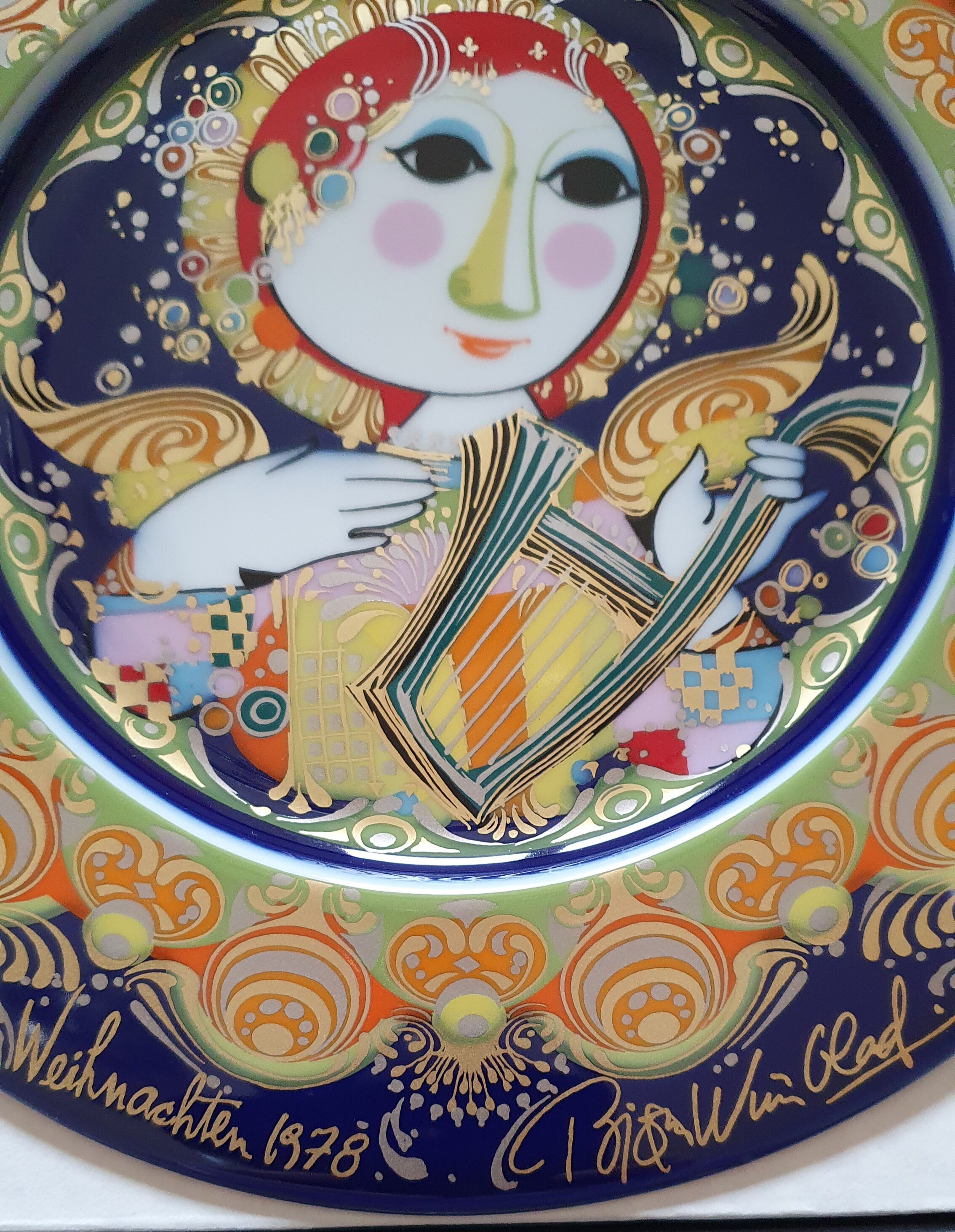 Decorative plate Rosenthal design Bjorn Wiinblad 1978