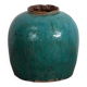 Vase ancien vert turquoise émaillé (c.1820) #30