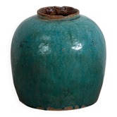 Antique turquoise enamelled vase (c.1820) #30