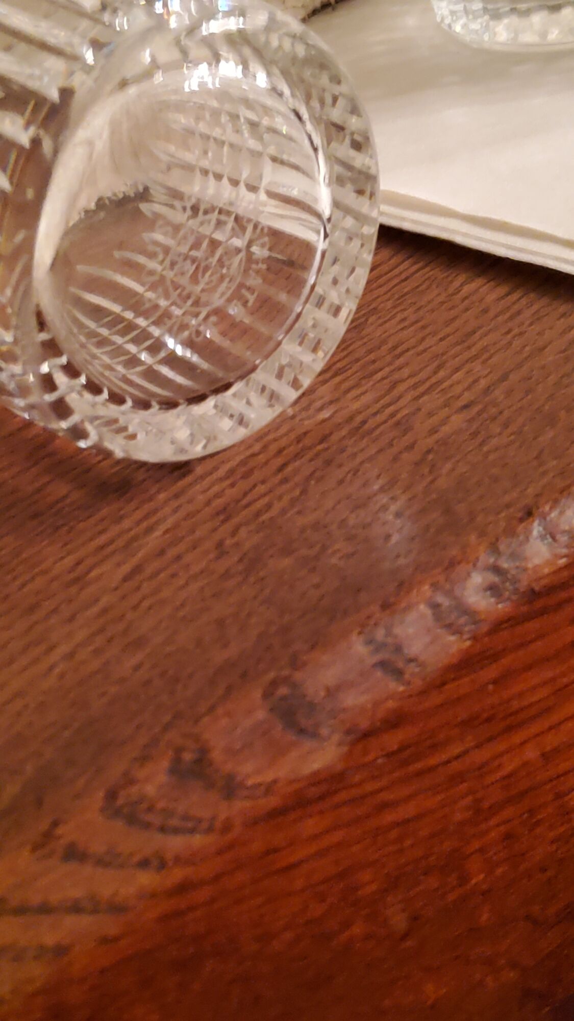 Set of 5 crystal glasses of Baccarat model Nancy