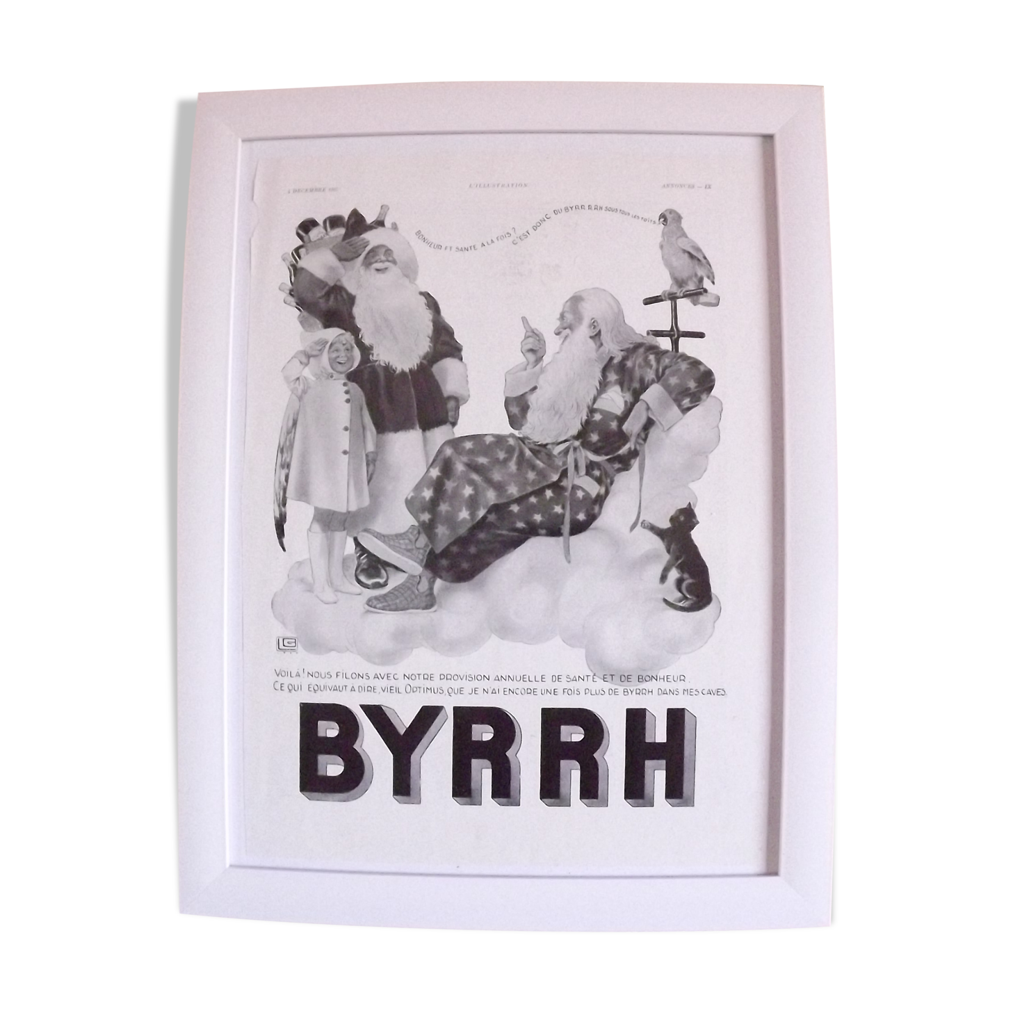 Affiche pub papier Byrrh 1937 par LG