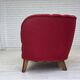 1960s, Danish 2-seater "Banana" sofa, furniture wool, oak wood legs.
