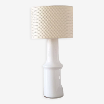 White glass table lamp by Gert Nyström for Hyllinge, Sweden 1960's