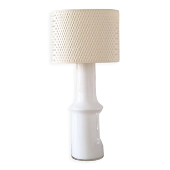 White glass table lamp by Gert Nyström for Hyllinge, Sweden 1960's