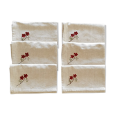 Set of 6 embroidered napkins