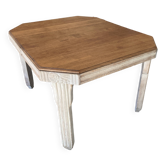 Table chêne à rallonges relookée