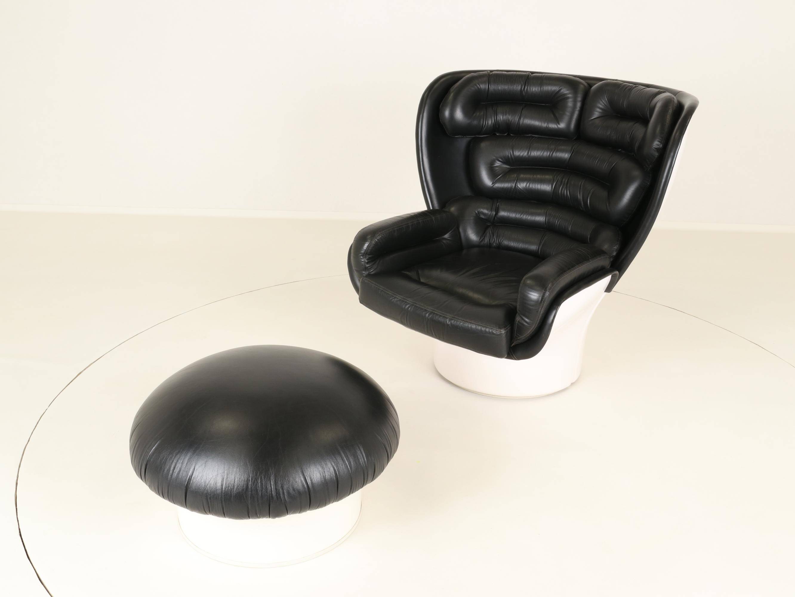 Elda Chair and Ottoman by Joe Colombo for Comfort, Italy, 1970s