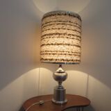 Brushed aluminum lamp and chrome aluminum typical 70s