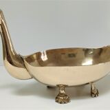 Zoomorphic cut brass bird 70s