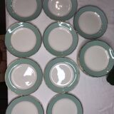 Assiettes à dessert vert menthe