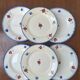 Set of 6 Digoin Sarreguemines "Mary Lou" plates – floral earthenware