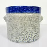 Vintage Knodgen 5260 ceramic planter, blue with flowers