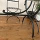 Ensemble table et chaise de fabrication ligne métal en fer forgé plein
