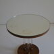 Art deco pedestal wood, glass and brass
