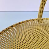 Yellow perforated metal bonbonniere by Mathieu Matégot, France 1950's