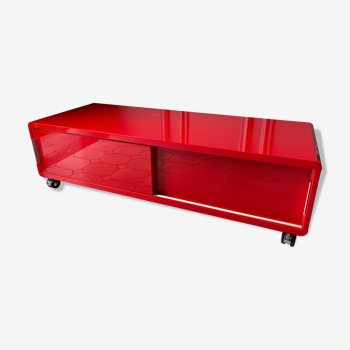 Lacquered red tv cabinet