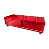 Lacquered red tv cabinet
