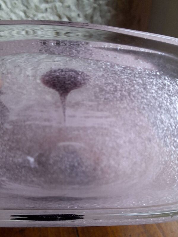 Vase verre bullé Kosta Boda