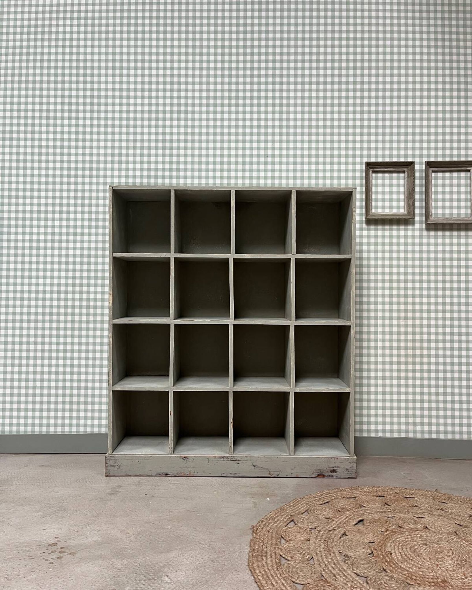 Large distressed wooden locker cabinet (renovated)