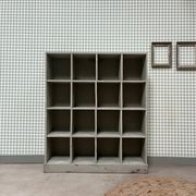Large distressed wooden locker cabinet (renovated)
