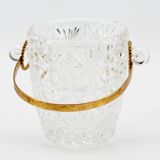 Old glass ice bucket