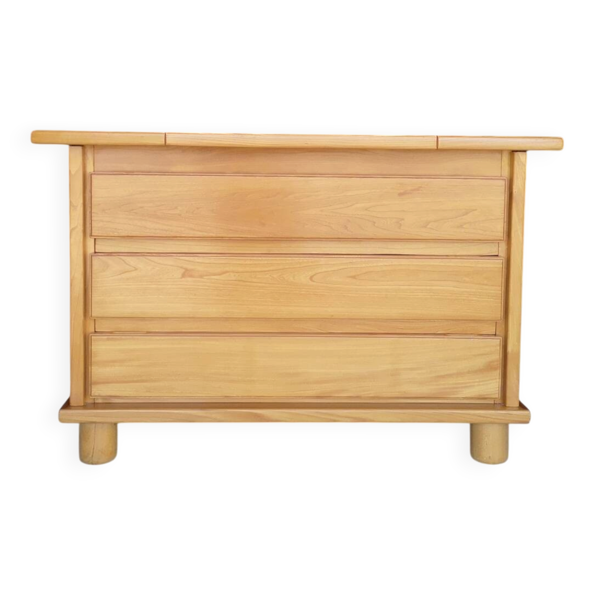 Solid elm chest of drawers - Roche Bobois - Maison Regain style / Luigi Gorgoni