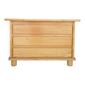 Commode en orme massif Roche Bobois Style Maison Regain / Luigi Gorgoni