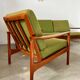 Living room set sofa armchair coffee table Scandinavian design 60s Swedish vintage teak