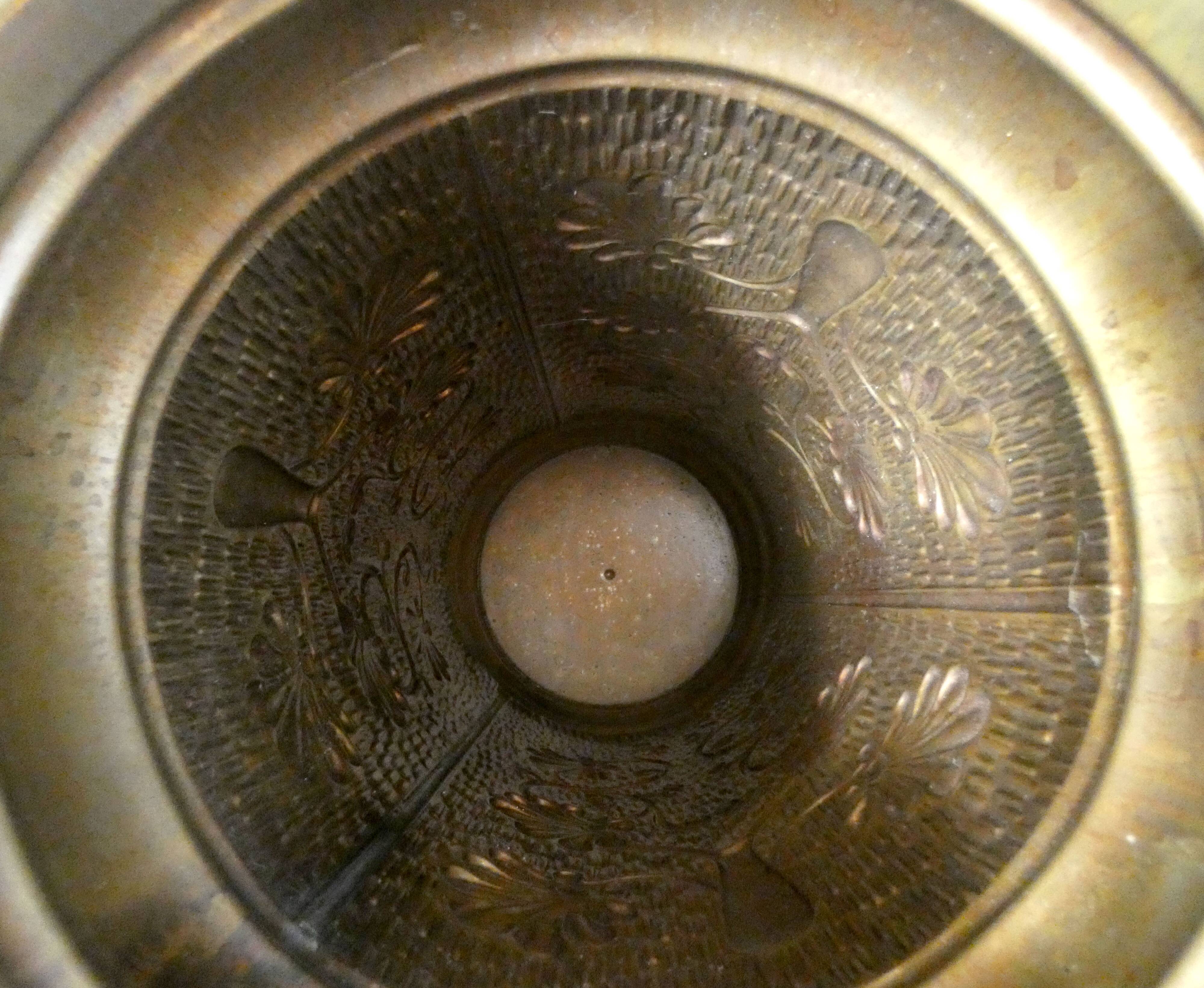 Old brass umbrella stand