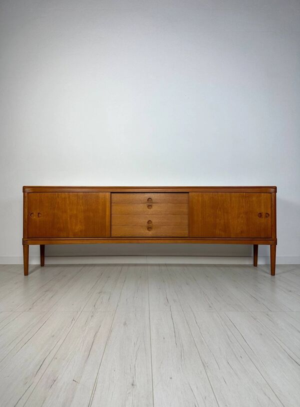 Grand buffet vintage danois en teck des années 1960, par H.W. Klein pour Bramin