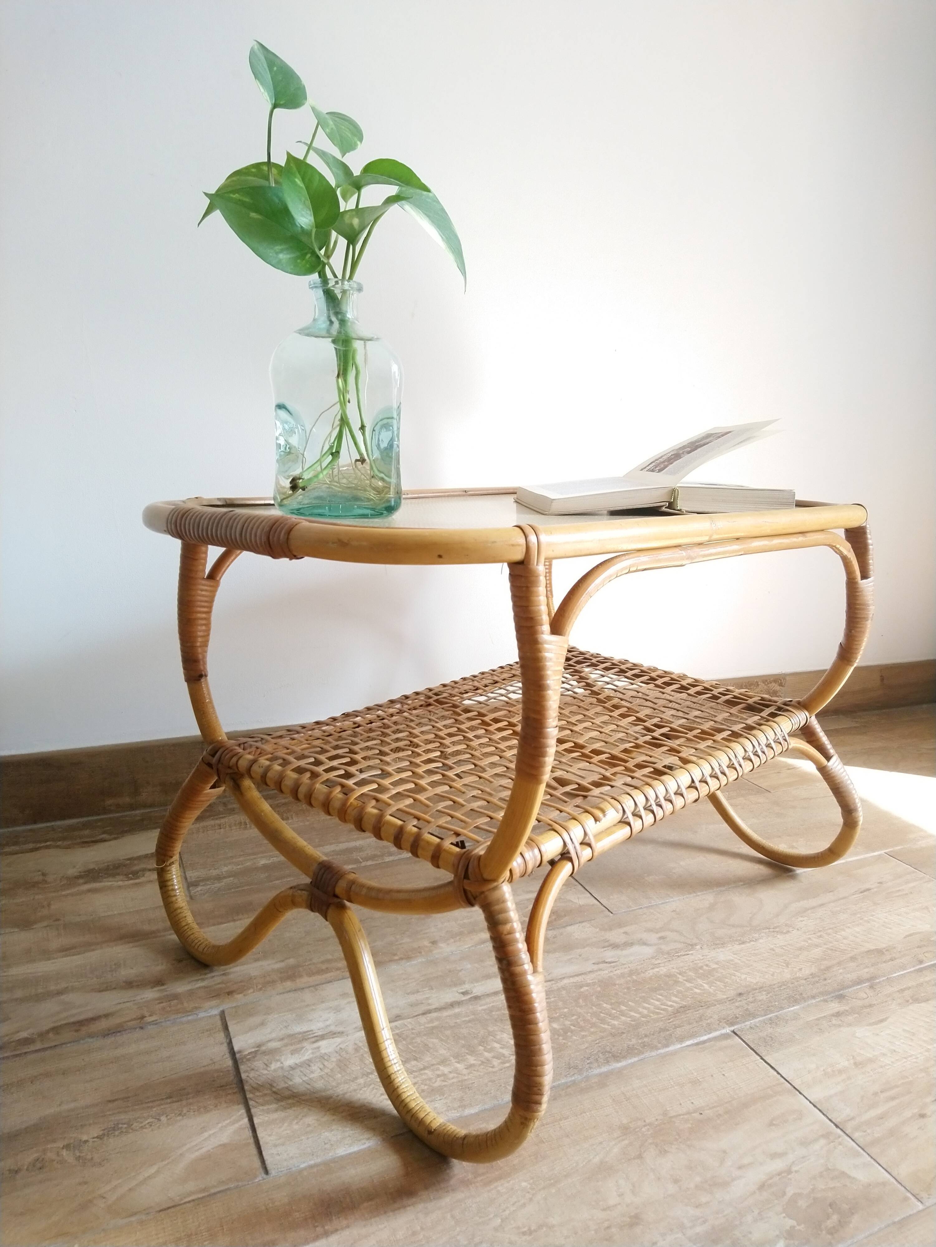 Rattan coffee table