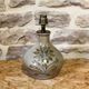 Ceramic lamp base with flower decoration