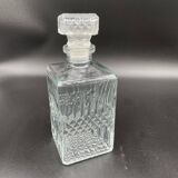 Vintage, whisky decanter, bottle, pitcher, cap, diamond decoration, spikes, 1960s, 1970s, Glass