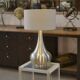 Lampe design en aluminium brossé 1970’s