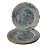 3 assiettes S 951 "oiseau de paradis" Japon